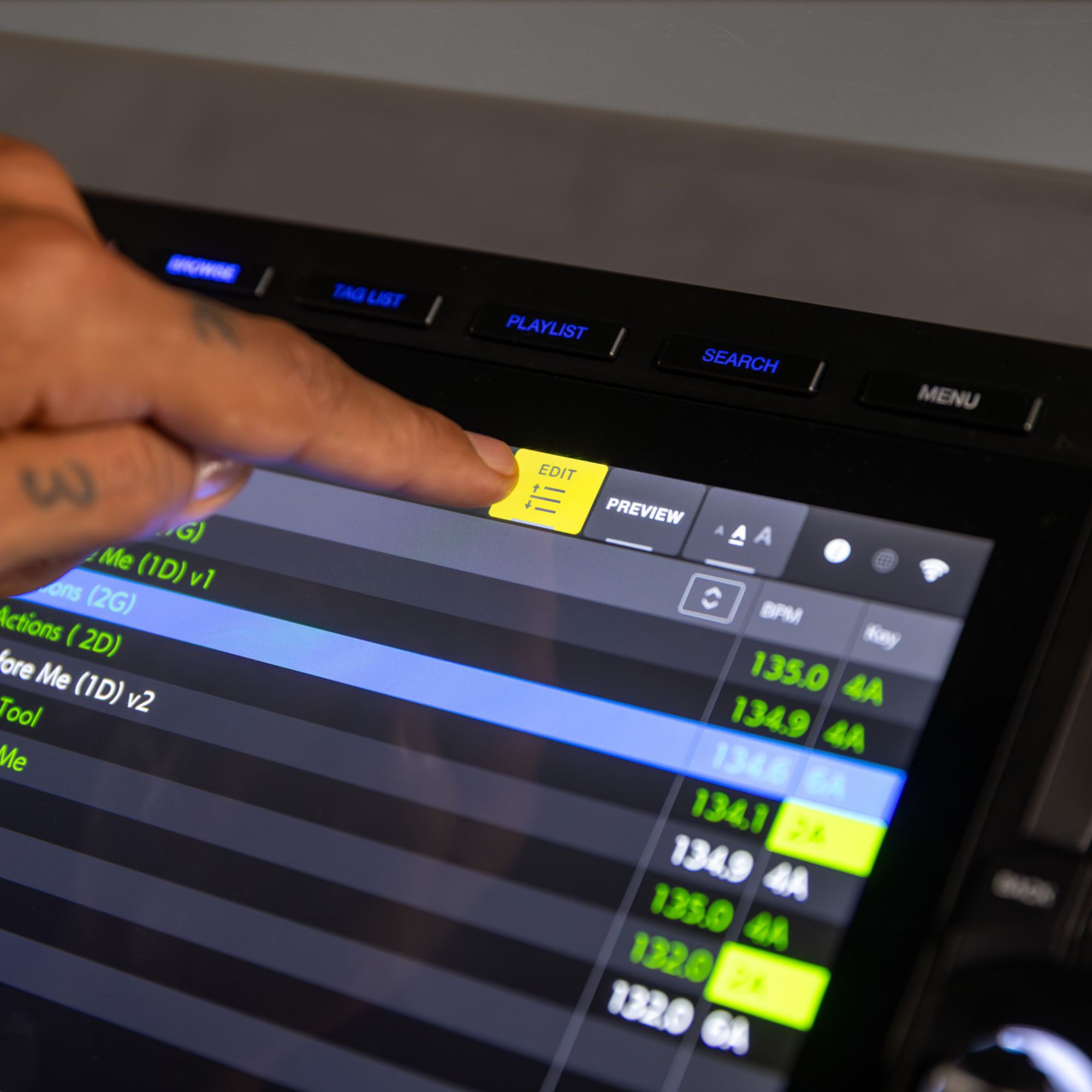 AlphaTheta DJ-meediamängija CDJ-3000X elustiil edit playlistis