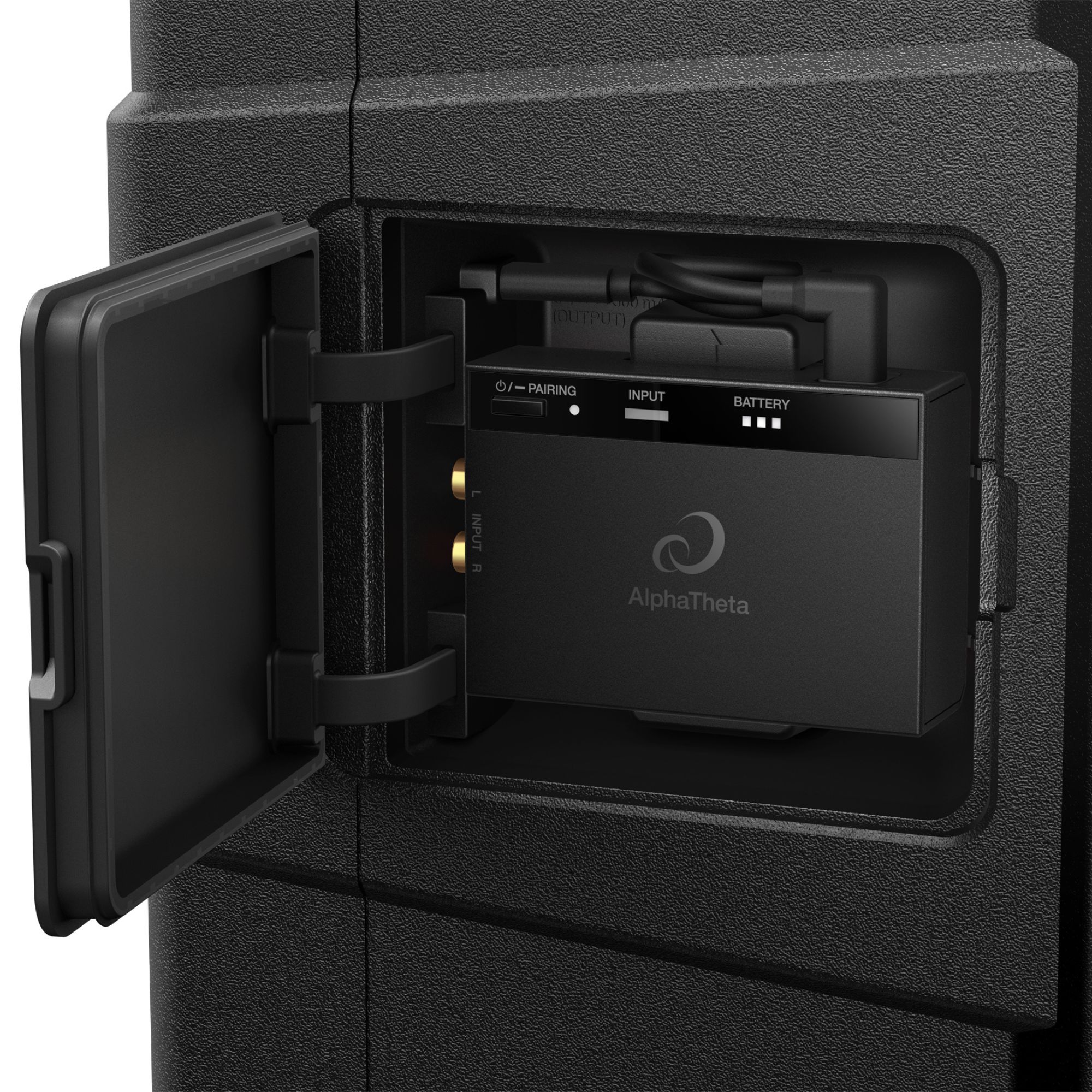 AlphaTheta kaasaskantav juhtmevaba DJ-kõlar WAVE-EIGHT saatja pesa