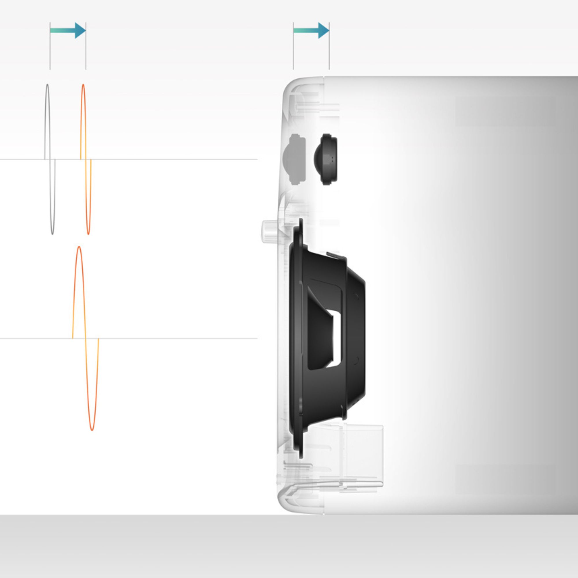 Pioneer DJ DJ-monitorkõlarid DM-50D joondatud kõlarielemendid