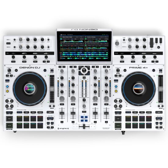 Denon DJ standalone DJ-kontroller PRIME4+W, valge pealtvaates