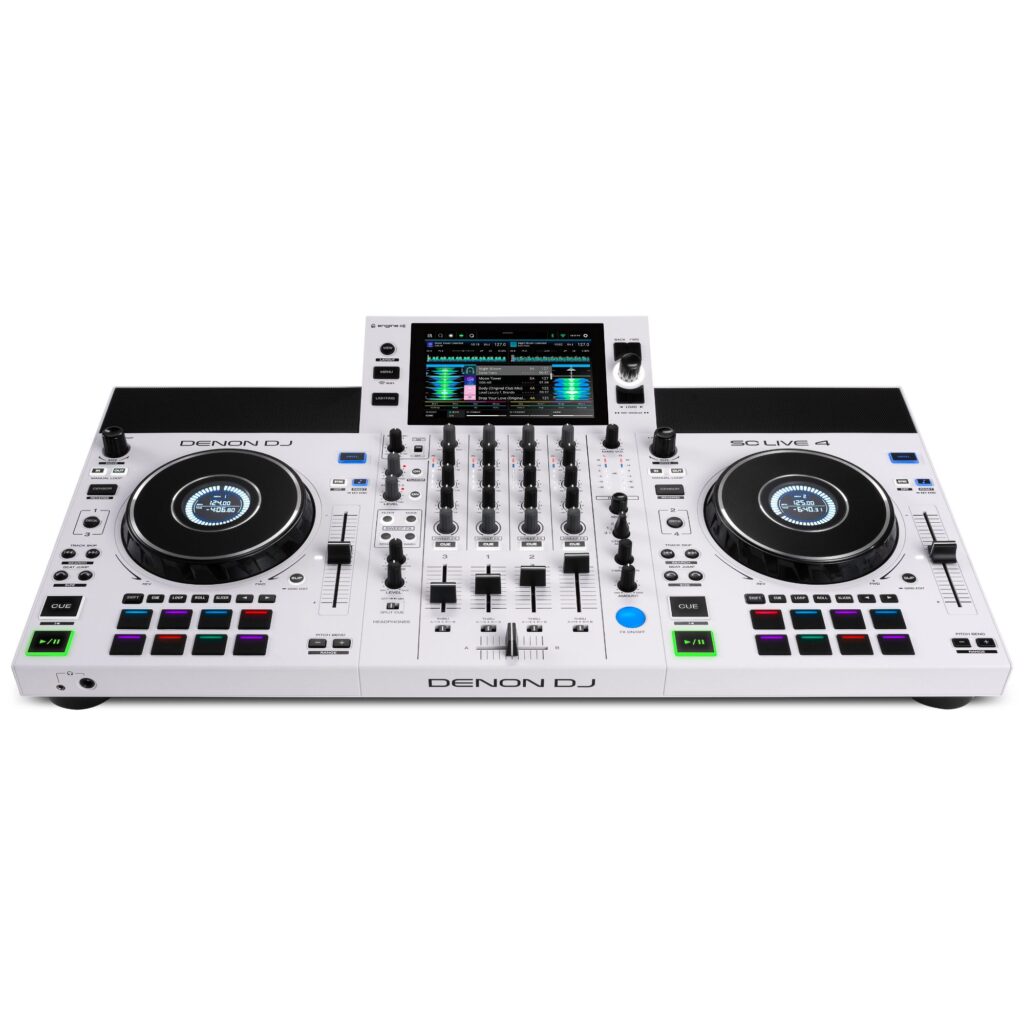 Denon DJ standalone DJ-kontroller SC LIVE 4W, valge, eest nurgaalt