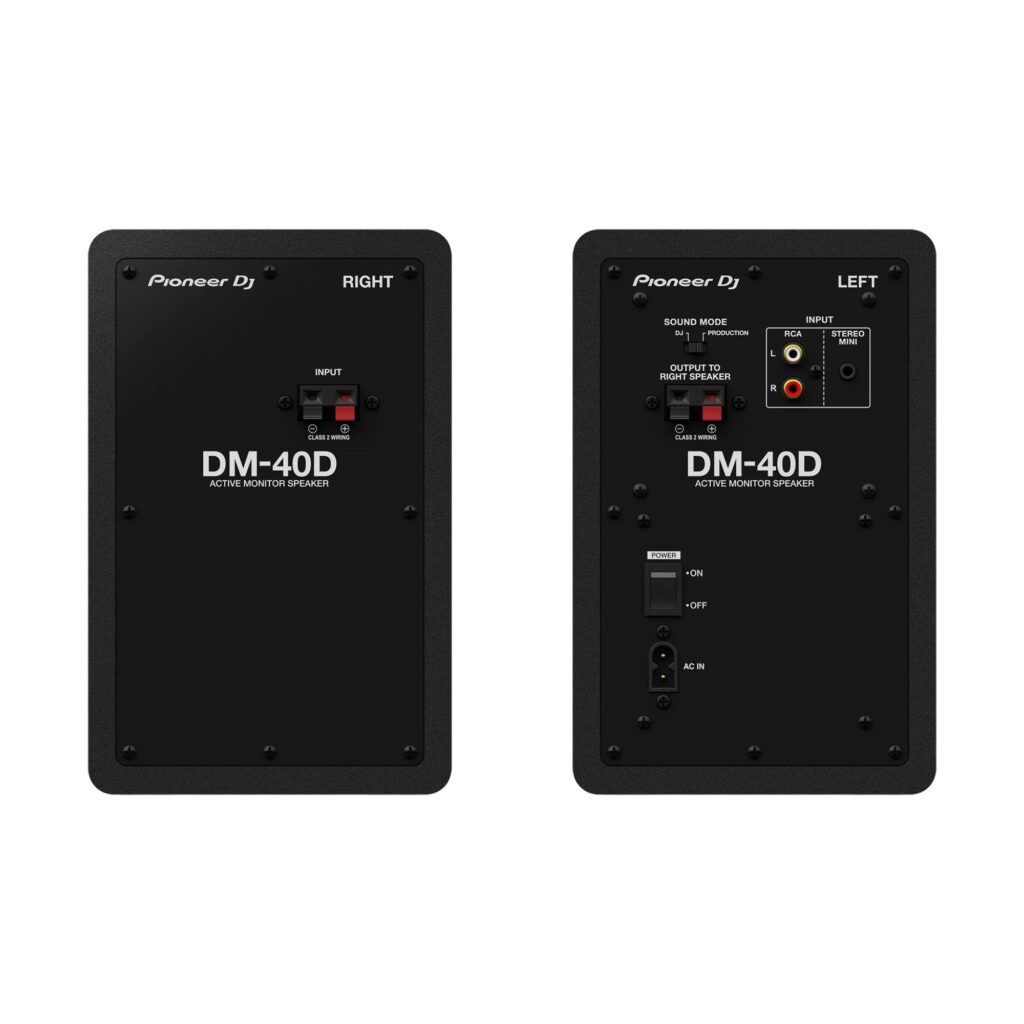 Pioneer DJ DJ-monitorkõlarid DM-40D tagant