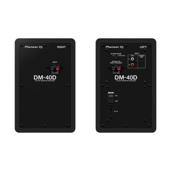 Pioneer DJ DJ-monitorkõlarid DM-40D tagant