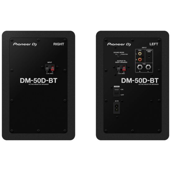 Pioneer DJ DJ-monitorkõlarid DM-50D-BT tagant