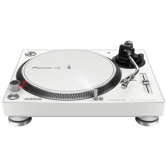 Pioneer DJ vinüülplaadimängija PLX-500-W eest nurgaalt