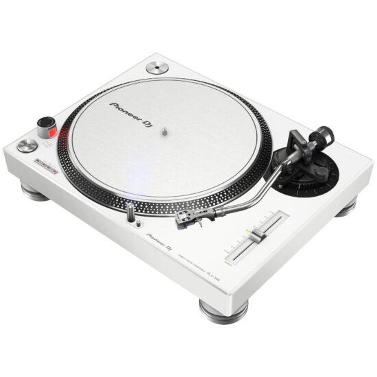 Pioneer DJ vinüülplaadimängija PLX-500-W pealt nurgaalt