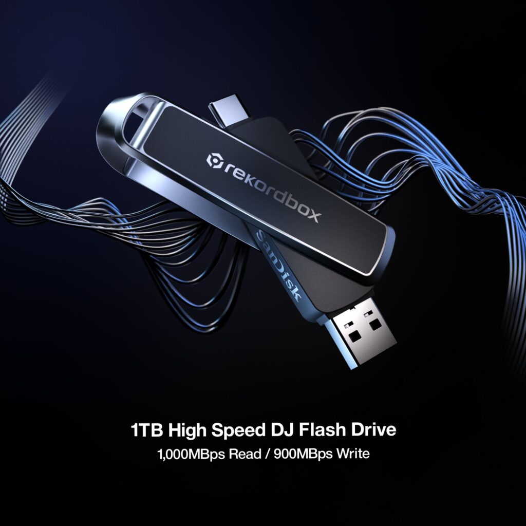 Sandisk DJ-mälupulk Rekordbox 1TB Dual USB-A - USB-C graafikaga