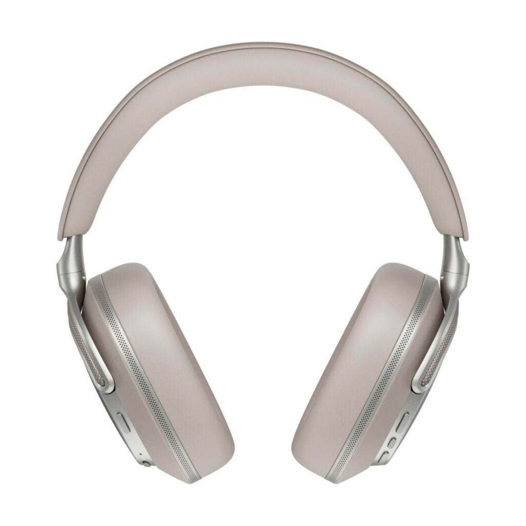 Bowers & Wilkins Px8 S2 Warm Stone juhtmevabad kõrvaklapid profiilist tagant