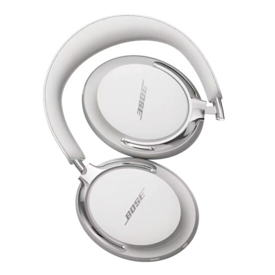 Bose QuietComfort Ultra Headphones 2nd Gen White juhtmevabad kõrvaklapid kokku klapitud
