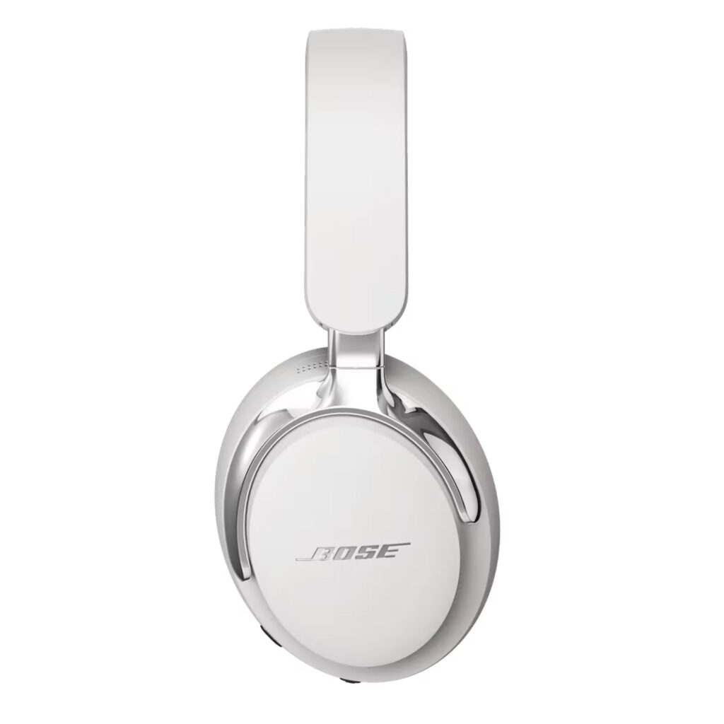Bose QuietComfort Ultra Headphones 2nd Gen White juhtmevabad kõrvaklapid külje profiil