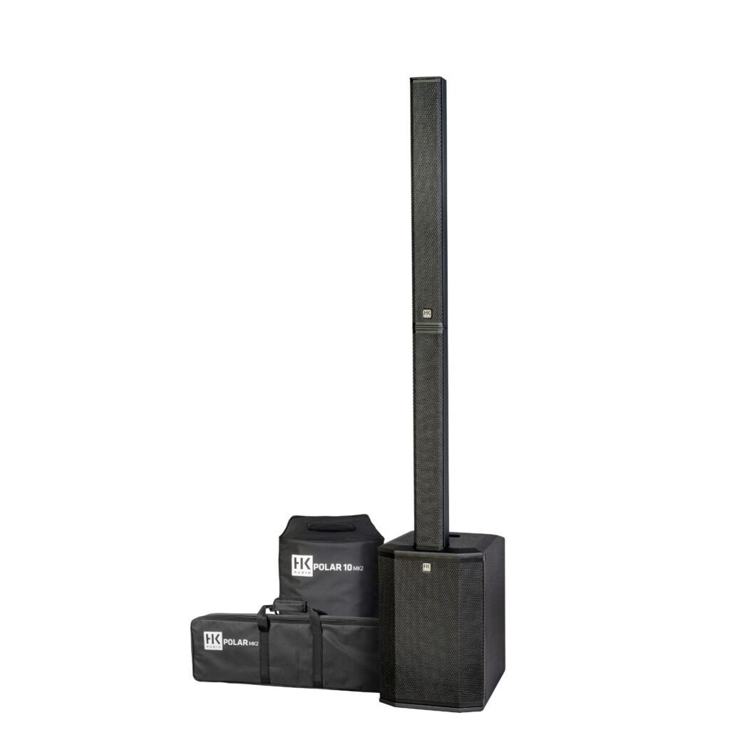 HK Audio Polar 10 MK2 Active Column Speaker System with transportation bags