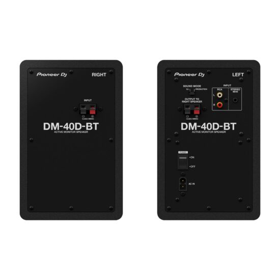 Pioneer DJ DJ-monitorkõlarid DM-40D-BT tagant