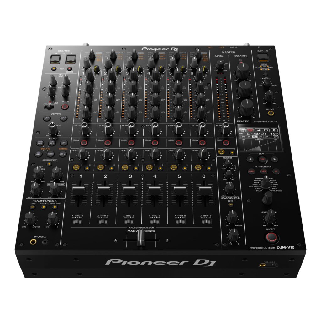 Pioneer DJ DJM-V10 DJ-mikserpult eest nurga alt